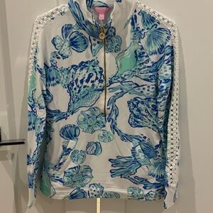 Lilly Pulitzer Blue and Green Patterned Top